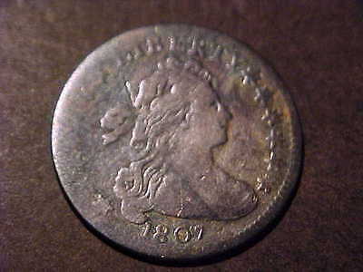 1807  Vg  Bust Dime Large Eagle    Nice Coin