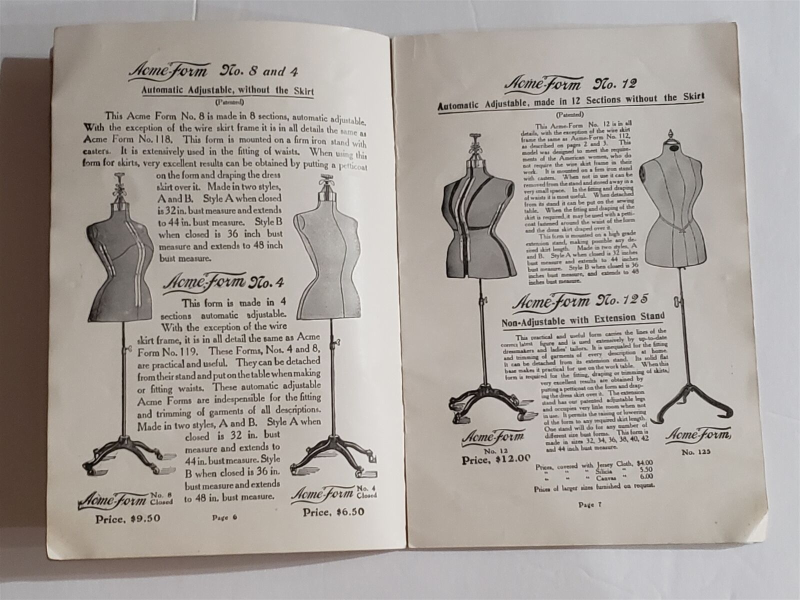 1920s Antique Acme Dress Form Catalog Fashion Sewing Illustrated Brooklyn Ny L&m