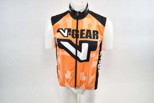 Large Men's Verge V-gear Shell Vest Cycling Wind Vest Orange/black Closeout