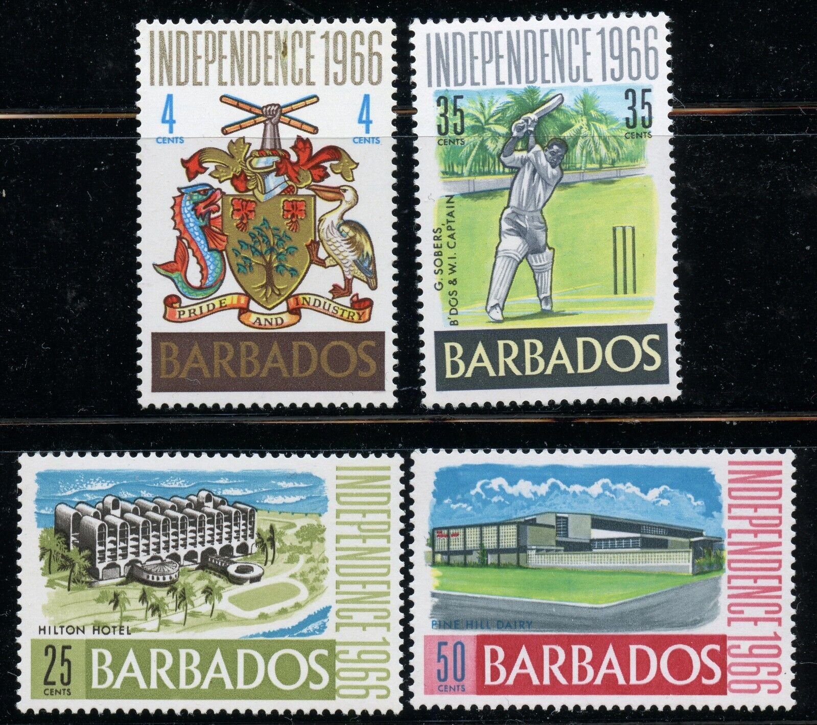 Barbados Scott 290-293 Independence Mnh 1966