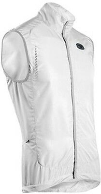 Sugoi Rs Versa Vest Mens Large White Cycling Run Reflective Pro Fit Magnet Close