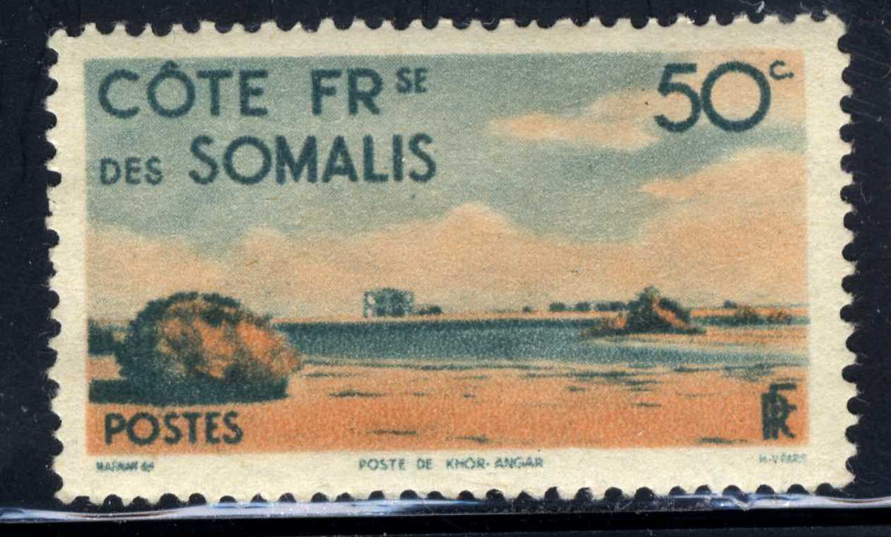 1947 Somali Coast (djibouti) 50c Sc#251 A31 Mnh Og