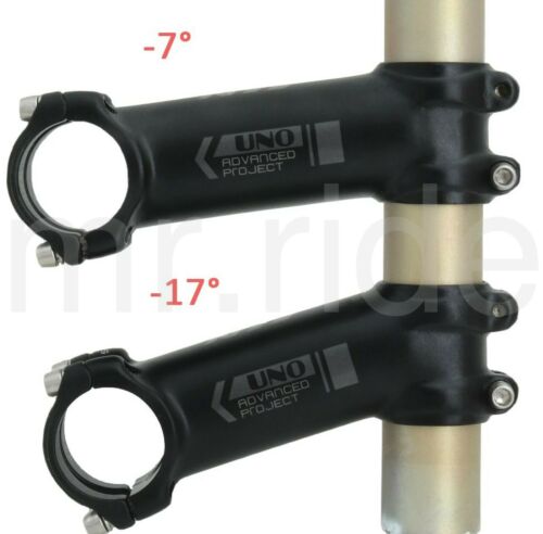 Uno 19ap Ultralight Bike Stem 31.8x60/70/80/90/100/110/120/130mm -7°/-17° Black