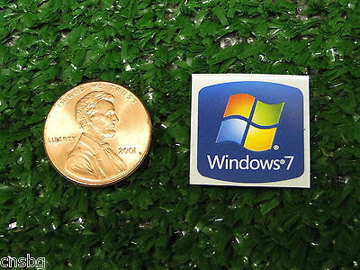 New! Windows 7 Sticker 18mm X 18mm Label Case Badge Logo. Usa Seller!