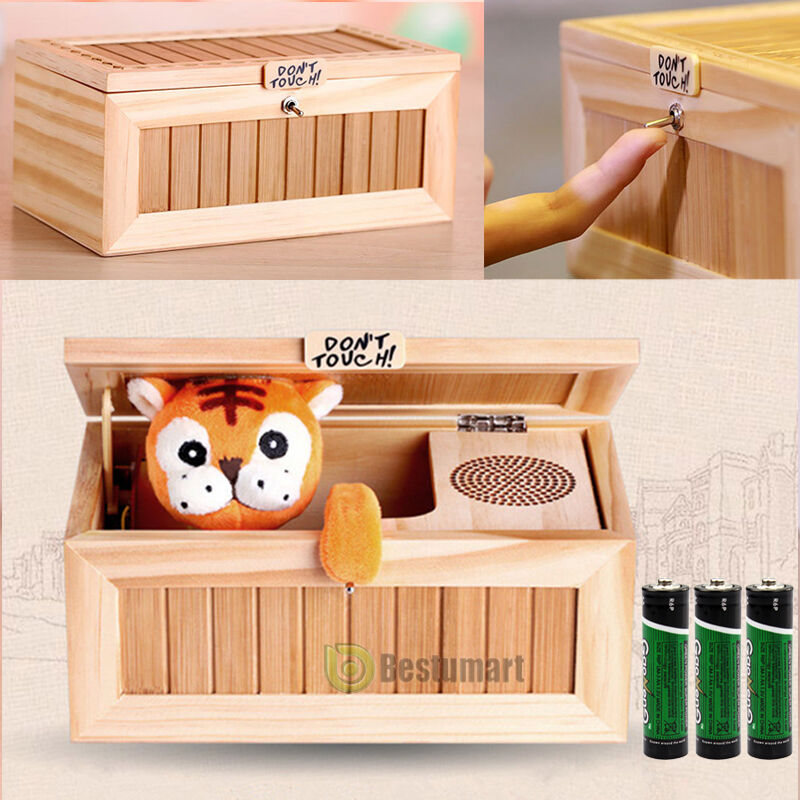 Useless Box Leave Me Alone Box Wooden Most Machine Don't Touch Tiger Toy Gift