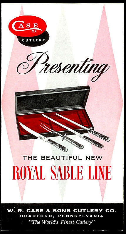 Case Royal Sable Line Cutlery Knives Vintage Brochure Carvemaster Aristocrat +++