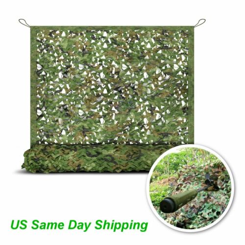 10ft Camo Netting Woodland Military Camouflage Mesh Netting For Camping Hunting