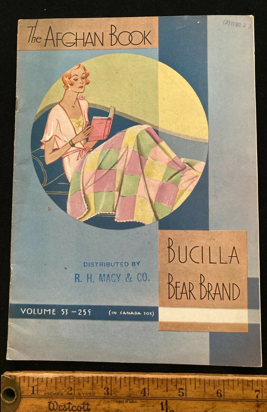 The Afghan Book Bucilla Bear Brand 1930 R.h. Macy & Co.