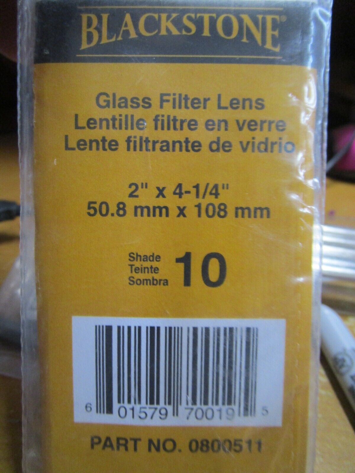 2" X 4-1/4" Shade 10 Hardened Glass Blackstone® Welding Lens